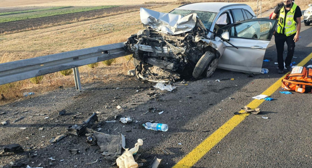זירת התאונה בכביש 77