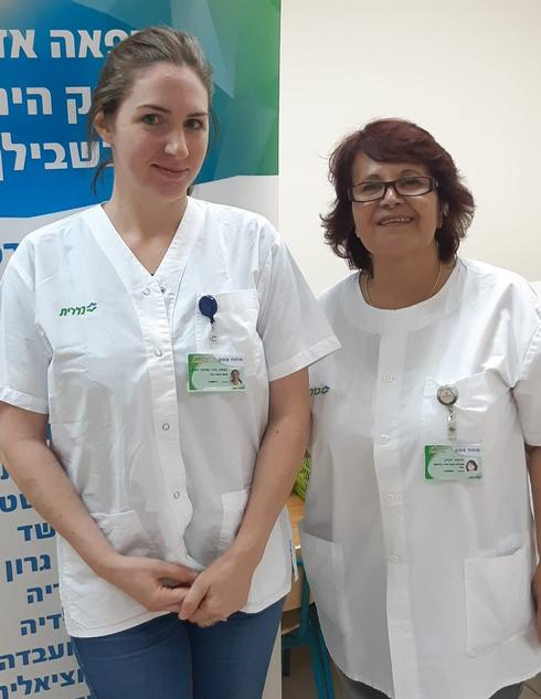 סימה יצחק ונעמה שכטר | צילום: שירותי בריאות כללית